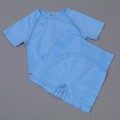 Pikkukuva 1 / 11: Joogasetti Urheilupuku Treenausvaatteet Lyhythihainen Crop Top Joogashortsit Naisille blue set S