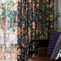 Miniatyrbild 1 av 7: Amerikanska rustika gardiner halvskugga för sovrum arbetsrum vardagsrum blomma växt fönstergardin grov bomull Curtain W130xL240cm 1pc