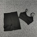 Pikkukuva 8 / 11: Joogasetti treenipaitoja urheiluhousut rintaliivit kuntoilu juoksu urheilusetti naisille dark grey-AA M