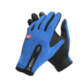 Miniatyrbillede 5 af 11: Herre- og damehandsker til efterår og vinter med varm berøringsskærm, vindtætte, varme udendørs bjergbestigning, skiløb, cykling, lynlåshandsker Waterproof wool mouth Black S