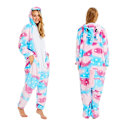 Pikkukuva 3 / 11: Naisten Yksisarvinen Stitch Onesie Unisex Talvi Joulu Pyjamat Yöasut Asut Aikuiset Flanelli Yövaatteet Pyjama Puple Tenma M