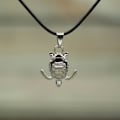 Miniatyrbilde 6 av 9: Mantarokke Halskjede Havdyr Anheng Justerbart Håndlaget Bohemia Voks Tau Choker Menn Kvinner Smykker Gave Joyas N0051-Silver
