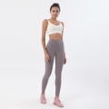 Pikkukuva 5 / 11: Joogasetti Urheilupuku Naisten Oloasu Crop Topit Ja Leggingsit Light ivory XL