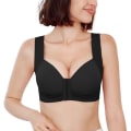 Miniatyrbild 1 av 6: Sexiga BH:ar med Frontknäppning för Kvinnor Plus Size Underkläder Sömlös Push Up BH Väst Topp Sexig BH Black 42C
