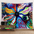 Miniatyrbild 2 av 10: Psykedelisk Abstrakt Arabesk Svamp Väggbonad Tapestry Art Deco Filt Gardin Hängande Hem Sovrum Vardagsrum Dekor 2 150x150cm