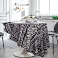 Miniatyrbilde 1 av 9: Bomulls-lin duk grønn furugren trykt duk koreansk serviett trykt kaffeduk Carpet geometry Round 150cm