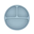 Miniatyrbillede 6 af 11: Baby Silikone Spisesæt Solidt Sødt Smil Tegneserie Børnetallerkener Småbørn Træningsservice Børnefodringsskåle BPA FRI Blue