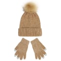 Miniatyrbilde 9 av 10: Strikket Lue Dame 2023 Ny Chenille Ull Lue Hansker Sett Fortykket Varm Fluffy Ball Cap Høst og Vinter Dark gray