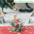 Miniatyrbild 1 av 7: God Jul Hantverk Ljusstake Gyllene Ljusstaks Ornament Julbordsdekoration Julklapp 2023 Gott Nytt År 2024 1pcs