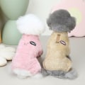 Miniatyrbild 3 av 6: Flerfärgade Varma Jumpsuits med Fyra Ben för Hundkläder Höst och Vinter Husdjurskläder Nyaste 2023 Hundoveraller med Dragring Gray S