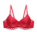 Miniatyrbild 1 av 3: B C Kup Sexig BH Underkläder Solid Push Up Dam BH Spets Red 90B