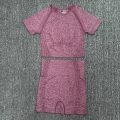 Pikkukuva 11 / 11: Joogasetit Saumaton Pitkähihainen Crop Top Korkeavyötäröiset Kuntosalileggingsit Naisille 5PcsSet-DarkGray M