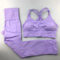 Pikkukuva 8 / 9: Joogasetti Naisten Fitness-vaatteet Urheiluvaatteet Leggingsit Pehmustetut Push-up Rintaliivit army green M