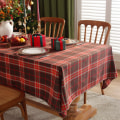 Miniatyrbillede 1 af 11: Juledug Rødternet Rektangulær Dug Red coffee Plaid 140*200CM