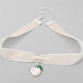 Miniatyrbillede 9 af 11: Sort Halvmåne Choker Halskæde Gotisk Grunge Sort Fløjl Smykker Smuk Kvinde Vedhæng Gave Gotisk Statement Goth Ny Green