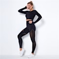 Miniatyrbild 8 av 11: Yoga Set Tvådelad BH Leggings Träningsset för Kvinnor Army Green M