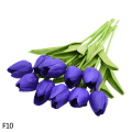 Miniatyrbillede 4 af 11: 5/10 stk. Tulipan Kunstig Blomst Real Touch Kunstig Buket Falsk Blomst Til Bryllupsfest Dekoration Forsyninger Hjemmehave Ornamenter F21 10PCS