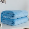 Miniatyrbild 8 av 11: Mjuka Varma Korall Fleece Filtar för Sängar Faux Fur Mink Pläd Enfärgad Sofföverdrag Överkast Vinter Plädar White 180x200cm(71x78inch)