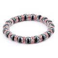 Miniatyrbillede 11 af 11: Naturlige hæmatitperlearmbånd til mænd Uden magnetisk sundhedsbeskyttelse Dame Smykker Charm Krystalsten Stretch Armbånd Bangle Blue Gold
