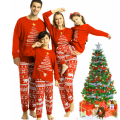 Miniatyrbild 1 av 4: Julpyjamas Matchande Familj Pyjamas Set Lång Pyjamas Träd Isbjörn Snöflinga Tryck Förälder-Barn Hemmakläder Set Red 165cm