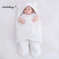 Miniatyrbild 1 av 11: Mjuk Nyfödd Baby Filtar Baby Sovsäck Kuvert För Nyfödd Sovpåse Bomull Tjock Kokong för baby 0-9 Månader white-Flannel 9M
