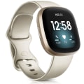 Pikkukuva 9 / 11: Kellon ranneke Fitbit Versa 3 -rannekkeelle Silikoninen ranneke Vaihto Fitbit Sense -rannekkeelle Correa-lisävarusteet Ruusukulta Hopea white size L for Versa3