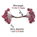 Miniatyrbillede 2 af 11: 40 stk. Mini Kunstig Blomst Frugt Skum Bær Juledekoration Buket Til Bryllup Hjem Indretning DIY Scrapbooking Bacca Krans B10