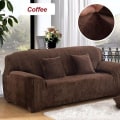 Miniatyrbillede 6 af 9: Vinter Tyk Plys Lænestol Sofa Betræk Retro Lænestol Sofa Betræk Varmt Blødt Sofa Overtræk Camel M(90x140cm)
