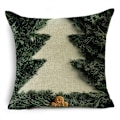 Miniatyrbild 1 av 11: Merry Xmas Prydnadskuddar Överdrag 40/45/50cm Julgran Snögubbe Ornament Bollar Kuddfodral för Soffa Vardagsrum Heminredning 45cm x 45cm 11