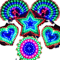 Miniatyrbillede 1 af 8: LED Farvet Lampe Påfuglelampe Kærlighedslys Femstjernet SOLSIKKE Hjerteformet Julealtan Hjem Bryllup Plug-in Dekorativt Lys LED Peacock led4 W