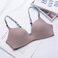 Miniatyrbillede 4 af 4: 75-85 A/B Cup Dame Trådløse BH'er Sømløse Bogstavstropper BH Sexet Undertøj Justerbar Push Up Bralette Wine red 85