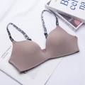 Miniatyrbillede 5 af 5: 75-85 A/B Cup Dame Trådløse BH'er Sømløse Bogstavstropper BH Sexet Undertøj Justerbar Push Up Bralette Black 80