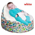 Miniatyrbilde 2 av 5: Baby Saccosekk Barnesofa Stoltrekk Myke Plysjleker Barneseng med Justerbar Sele Blue None