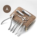 Miniatyrbild 5 av 5: Professionell Manikyrset 8 delar Rostfritt Stål Nagelset Pedikyrset Nagelvårdsset Rese Nagelverktyg För Kvinnor & Män B