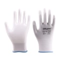 Miniatyrbillede 5 af 8: 6 Par GMG CE EN388 Røde Polyester Sorte PU Arbejdssikkerhedshandsker Have Byggeindustri Mekaniker Arbejdshandsker Grey XL