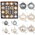 Miniatyrbild 1 av 11: Julgranskulor 42/44 st 6 cm Stora Julkulor Flerfärgade Kuldekorationer Julgransprydnader Set för Hemfest 44pcs8 As picture