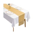 Miniatyrbilde 4 av 11: 2 stk. paljettbordflagg bryllupsseremoni oppsett duk bordløper juledekorasjon polyester firkantet glitterpaljett White 30*140cm/80g