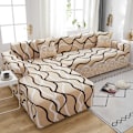 Miniatyrbillede 6 af 10: Strækbart sofabetræk til L-formet sofa hjørnesofa elastisk sofabetræk til sofabetræk til stue 1/2/3/4-personers nordisk WWT38 2Pillowcase 45x45cm