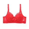 Miniatyrbillede 1 af 7: BH'er til Kvinder Blonde Sexet Bralette Transparent Bøjle Top BH Push Up BH Red 40/90C