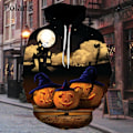 Miniatyrbillede 7 af 8: Halloween Hættetrøje Langærmet Fleece Sweatshirt Græskarlygte Horror Flagermus Kvinder Mænd Børn Gaver Halloween-3 4XL