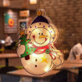 Pikkukuva 1 / 9: Ikkunaan Ripustettavat Jouluvalot Kaupan Tunnelman Luontiin Juhlava LED-imukuppikoristevalo Small snowman [21.5*17]]