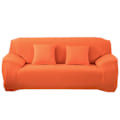 Miniatyrbild 1 av 10: 1-4 Sits Fåtöljöverdrag Retro Fåtöljöverdrag Mjukt Sofföverdrag 17 Färger Orange 4 seater