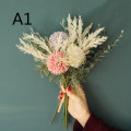 Miniatyrbild 10 av 10: Konstgjord Blomma Maskros Eukalyptus Hybrid Bukett Bröllop Heminredning Grön Konstgjord Växt Falsk Blomma A2-pink