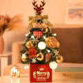Miniatyrbild 4 av 11: Mini Julgransprydnader Skrivbordsjulgransdekoration 60 cm Julgran Rosa Simulering 60cm high-grade red B package