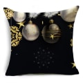 Miniatyrbild 6 av 11: Merry Xmas Prydnadskuddar Överdrag 40/45/50cm Julgran Snögubbe Ornament Bollar Kuddfodral för Soffa Vardagsrum Heminredning 50cm x 50cm 08