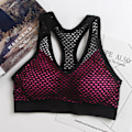 Miniatyrbillede 1 af 5: Yoga BH Mesh Sports BH Udhulet Polstret Løbevest Kvinder Red Free Size