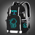 Miniatyrbild 5 av 11: Vattentät Självlysande Barnryggsäck Skolväskor för Pojkar Ortopedisk Skolryggsäck Grundskoleväska Bokväska Mochila gray bag Backpacks