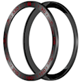 Miniatyrbillede 4 af 5: Til Garmin Fenix 8 Solar 51mm Rustfrit Stål Bezel Ridsefast Beskyttelsesring - Sort+Rød Black+Red