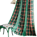 Miniatyrbillede 4 af 6: Ternet Syning Gardiner Jul Rød Amerikansk Gardiner Red Christmas grid-wear Rod 150*260