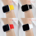 Miniatyrbilde 3 av 11: Silikonrem for Apple Watch-bånd 6 44mm 42mm 40mm 38mm Smart gummiklokkebånd armbånd iWatch-bånd for Series 6 SE 5 4 3 2 se Wine Red Colour 42MM or 44MM SM